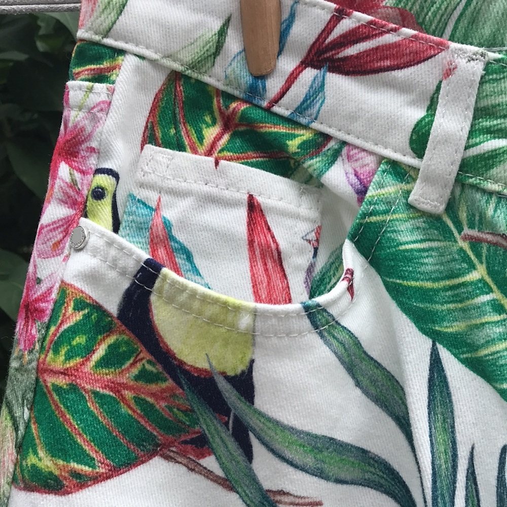 Zara TRF Tropical Hi Rise Mom fit ankle jeans 🌺🌴 - Picture 6 of 14